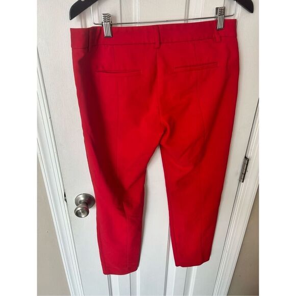 Express red dress pants size 8R work attire skinny style columnist - Picture 3 of 5